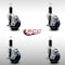 Service Caster 3.5'' SS Solid Poly Swivel 1-1/4'' Expanding Stem Caster Set with Brake, 4PK SCC-SSEX20S3514-SPUS-TLB-114-4 - alternate 3